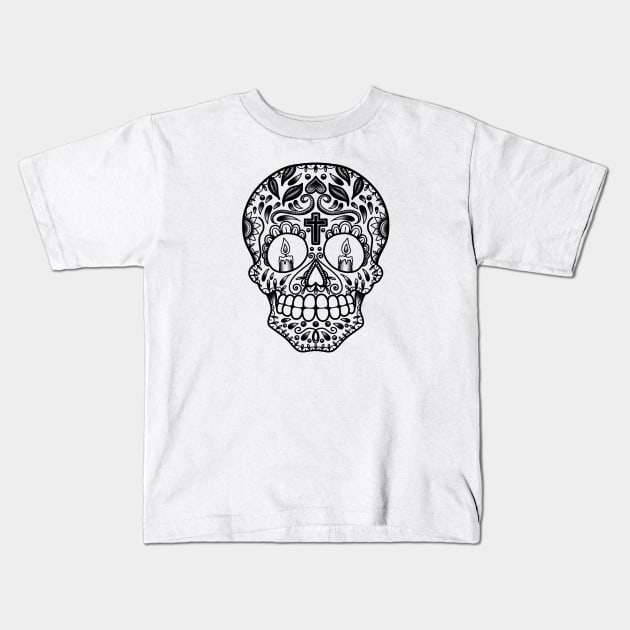 HomeSchoolTattoo Sugarskull Kids T-Shirt by HomeSchoolTattoo